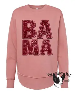 Mauvelous Faux Sequined Bama Sweatshirt