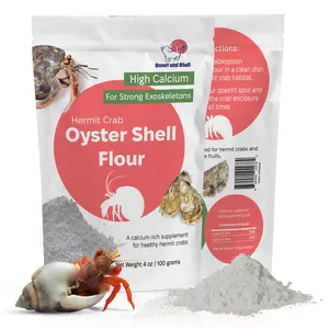Oyster Shell for Hermit Crabs – Natural Calcium Source for Molting Support – Auto Feeder Compatible – USA-Sourced Crushed Shell Powder for Stronger Exoskeletons and Shell Health