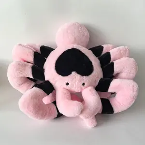 2026 New Tarantula Plush Toy 110cm Cartoon Cute Soft Pink Spider Plush Dolls Toys Room Decoration Birthday Gift #THK