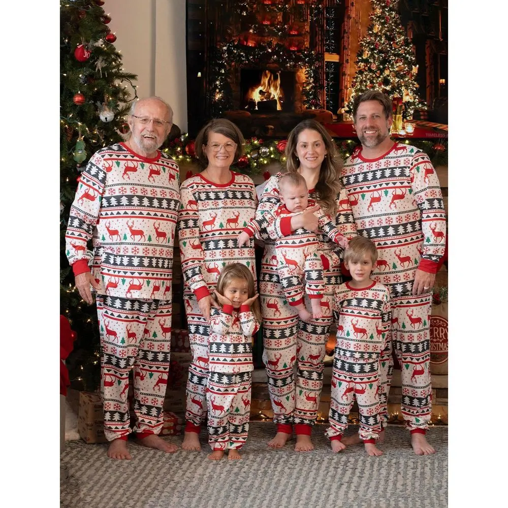 PatPat Women's Funny Christmas Tree Matching Pajama Sets - Couples Holiday Sleepwear, Pyjama Sets for Loungewear, Friends
