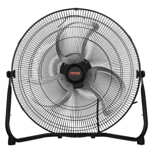 VEVOR cooler Floor Fan,  3 Speeds High Velocity Heavy Duty 20 Inch Industrial Fan, 4800 CFM 360° Adjustable Tilt 21.33 ft/sec Airflow Large Metal Fan, for Home, Gym, Office, Garage, Commercial Shop & Bedroom