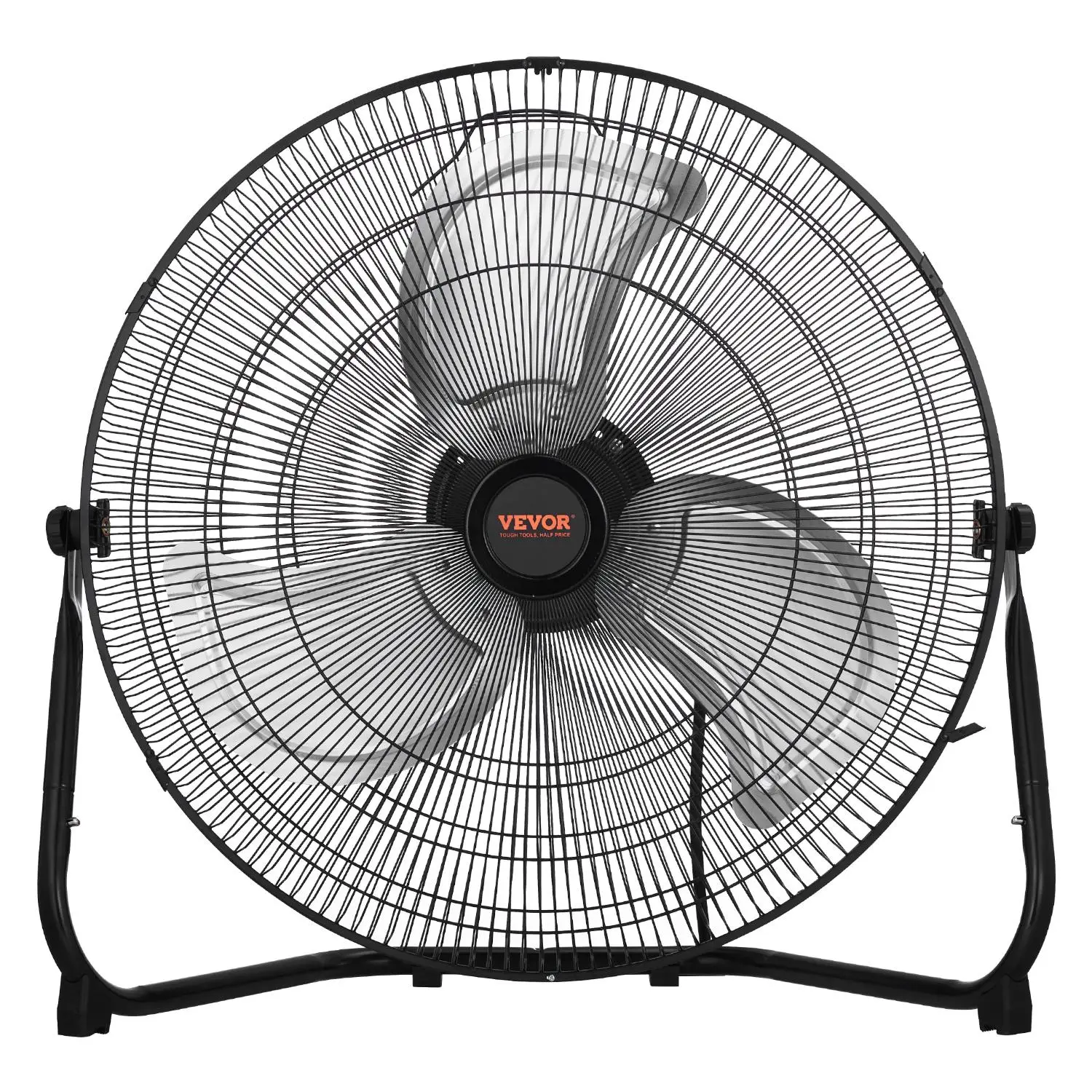 VEVOR cooler Floor Fan, 3 Speeds High Velocity Heavy Duty 20 Inch Industrial Fan, 4800 CFM 360° Adjustable Tilt 21.33 ft/sec Airflow Large Metal Fan,