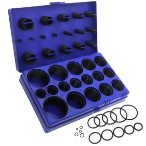 407 Pieces SAE Universal O-Ring Kit, Set of 32 USA Standard Sizes, Buna-N 70A, Rubber Seals O Rings, for Faucet, Professional Plumbing