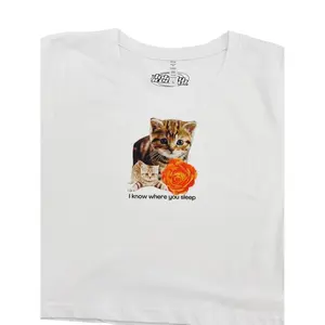 I Know Where You Sleep Cat Crop Top