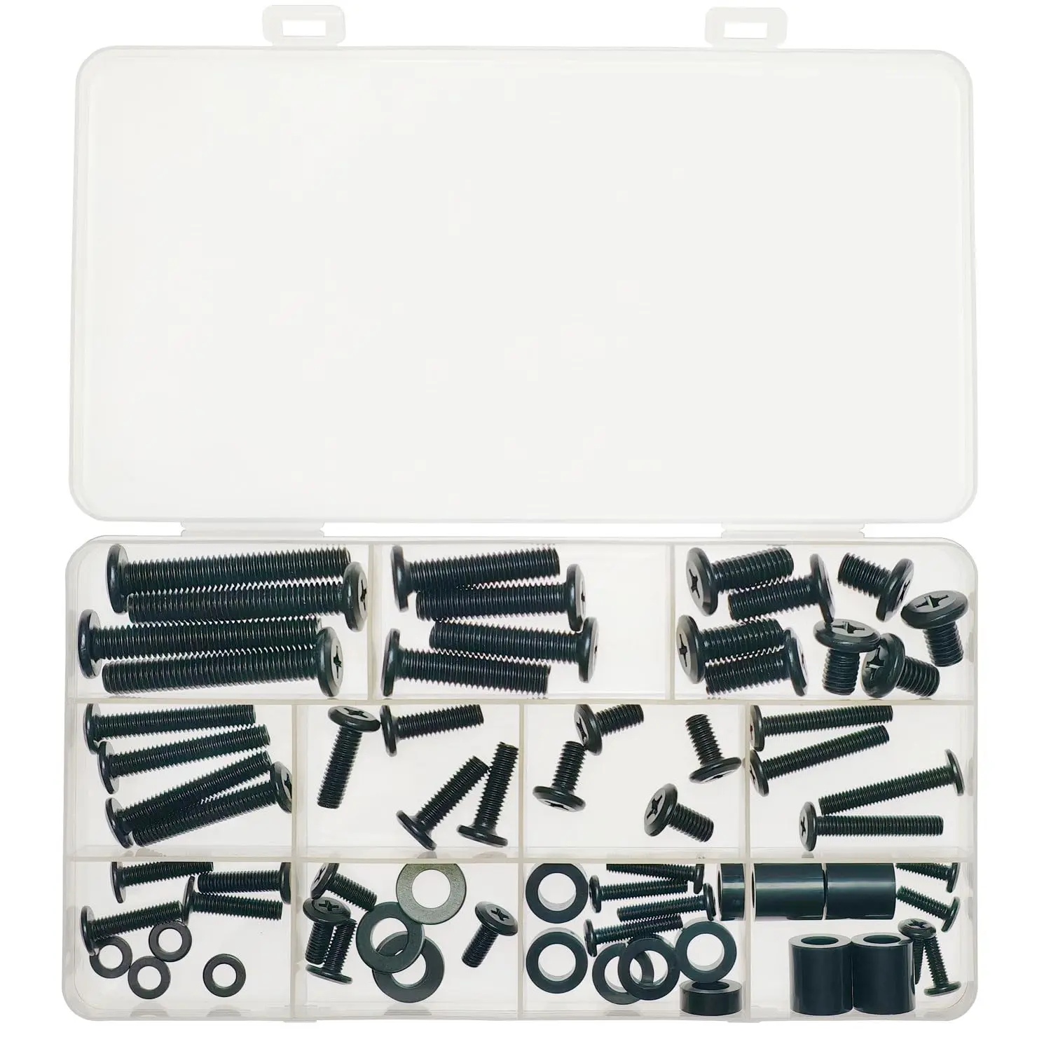 Universal TV Mounting Screw Kit, M4 M5 M6 M8 Screws Set for  TV  VESA Mount up to 80 inch, Washers and Spacers