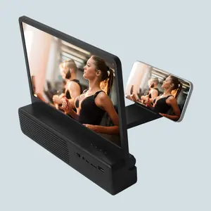 HD 3D Phone Screen Magnifier with Bluetooth Speaker Foldable Lazy Stand Universal for Smartphones Tablets