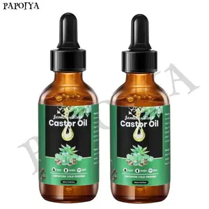PAPOIYA Jamaican Black Castor Oil Set, Cold Pressed Castor Oil with Dropper, Hair Lash Growth Serum