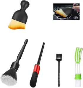 Detailing Brushes Duster Cleaning Kits, Soft Hair Dashboard Air Vent Crevice Dusting Detail Cleaner Interior Accessories Tools for Decoration,Automotive,,SUV,RV