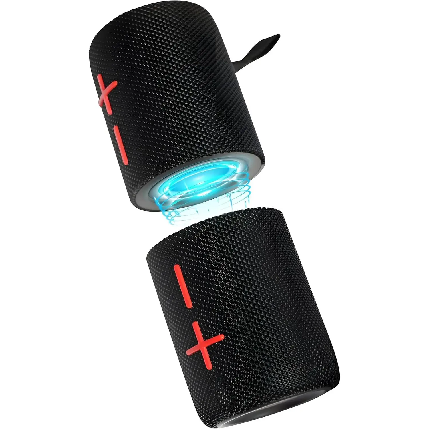 2 in 1 Magnetic Dual Splittable Bluetooth Speaker, IPX6 Waterproof Split Portable Wireless Speaker with 20W Loud Stereo Sound, Bluetooth V5.3, 24H Playtime, Multiple pairing  Home,Outdoor or Travel