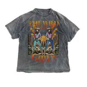 Gildan T Shirt, The Wild West Girls Retro Graphic T-Shirt, Vintage 90s Cowgirl Graphic Shirt, Western Shirt, Cowboy Gift, cow girl gifts, baggy