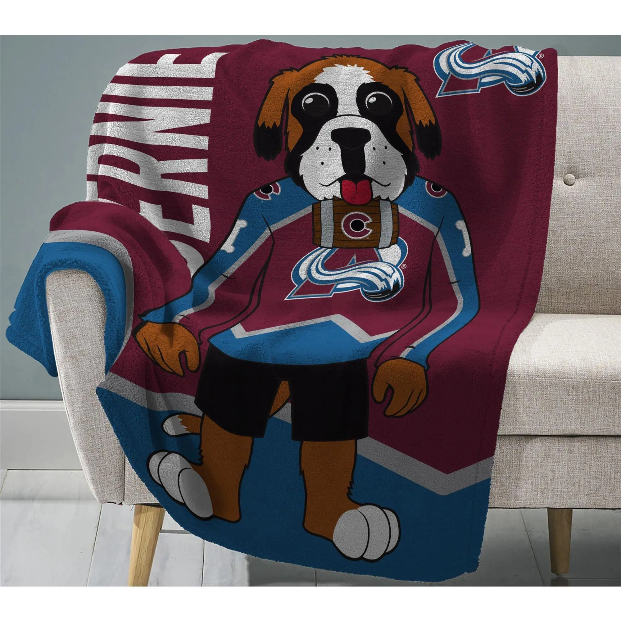 NHL Colorado Avalanche Bernie 60" x 80" Throw Blanket