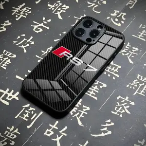 AUdi Phone Case for Iphone 17 air 16 15 13 12 14 11 Pro Max Mini X Xr Xs 8 7 Puls 6 glass luxury coque