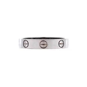 Pre-owned Cartier Love Wedding Band Ring 18K White Gold by Rebag