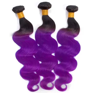 1pc 1 bundle purple synthetic hair piece Quick Weave Hair Extension  28  Inch