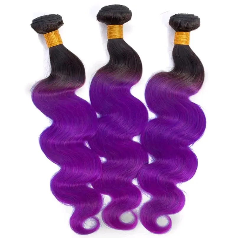 1pc 1 bundle purple synthetic hair piece Quick Weave Hair Extension  28  Inch