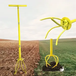Height Adjustable Hand Tiller, Garden Claw-Twist Tiller, Cultivator Tiller, Soil Loose Tool, Garden Tools