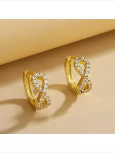 "Viral Hot Selling Creative Exquisite Lucky Infinite 8 Earrings European American Fashion Trendy 8 Shaped Buckle Geometric Number 8 Ear Jewelry For Daily Outfits",