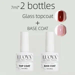 21+ Day Gel Nail Polish Set: Glass Gel Topcoat & Base Coat | DIY Nail Art Functional Gels | Chip-Resistant & Long-Lasting Durability | Gel Top Coat And Base Coat