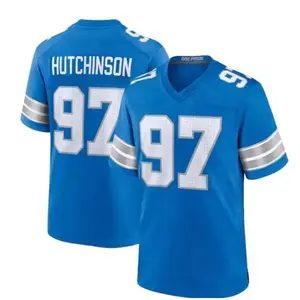 Detroit Football Jersey Men's Women's St. Brown Gibbs Hutchinson LaPorta Football Shirt 3D Printing Breathable Comfort
