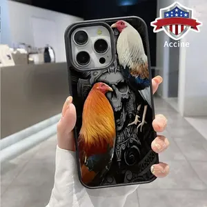 Compatible with iPhone 16 15 Pro Max Plus 14 13 12 11 X XR E Turkey Pattern Shockproof Non-Yellowing Crystal Transparent Acrylic Soft Case Supports Wireless Charging.