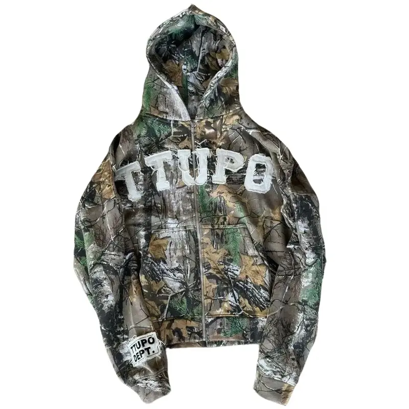 zip up hoodies y2k camo - TikTok Shop