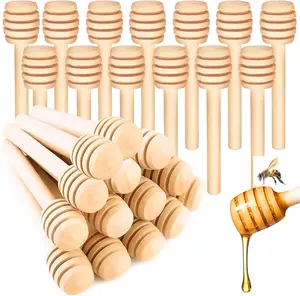 20 Pcs Honey Dipper Sticks, Wooden Honey Dipper, 3 Inch Mini Wooden Honeycomb Sticks, Honey Stirrer Stick For Honey Jar Dispense Drizzle Honey and Wedding Party Favors Gift