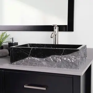 Iseo 22 Inch Marble Rectangular Vessel Sink