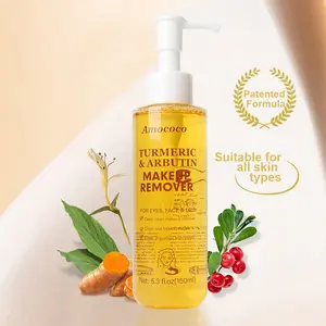 amococo Turmeric Arbutin Makeup Remover Face Makeup Gentle Skin Cleansing No Tightness Refreshing No Irritation
