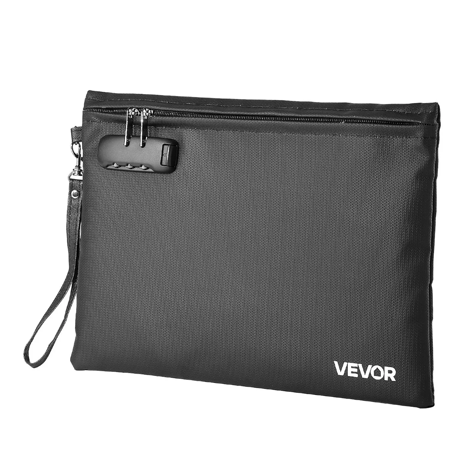 【DealsForYouDays】VEVOR Fireproof Document Bag, 1832 Heat Insulated Fireproof Waterproof Bag with Lock, Portable File Storage Security Organizer Home Office Travel Use, for Passports, Important Documents Files