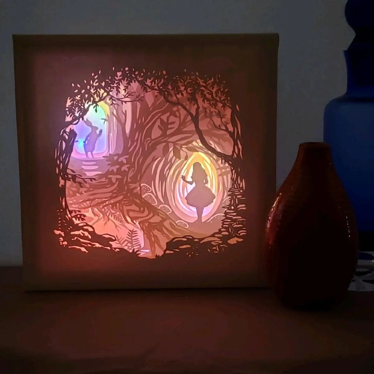 Lights included! 8.5x8.5 shadow box (finished physical product)