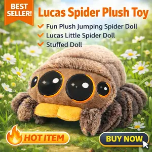 Lucas the Spider Plush Toy | 6 Inch Soft Stuffed Animal | Great Gift for Kids & Fans