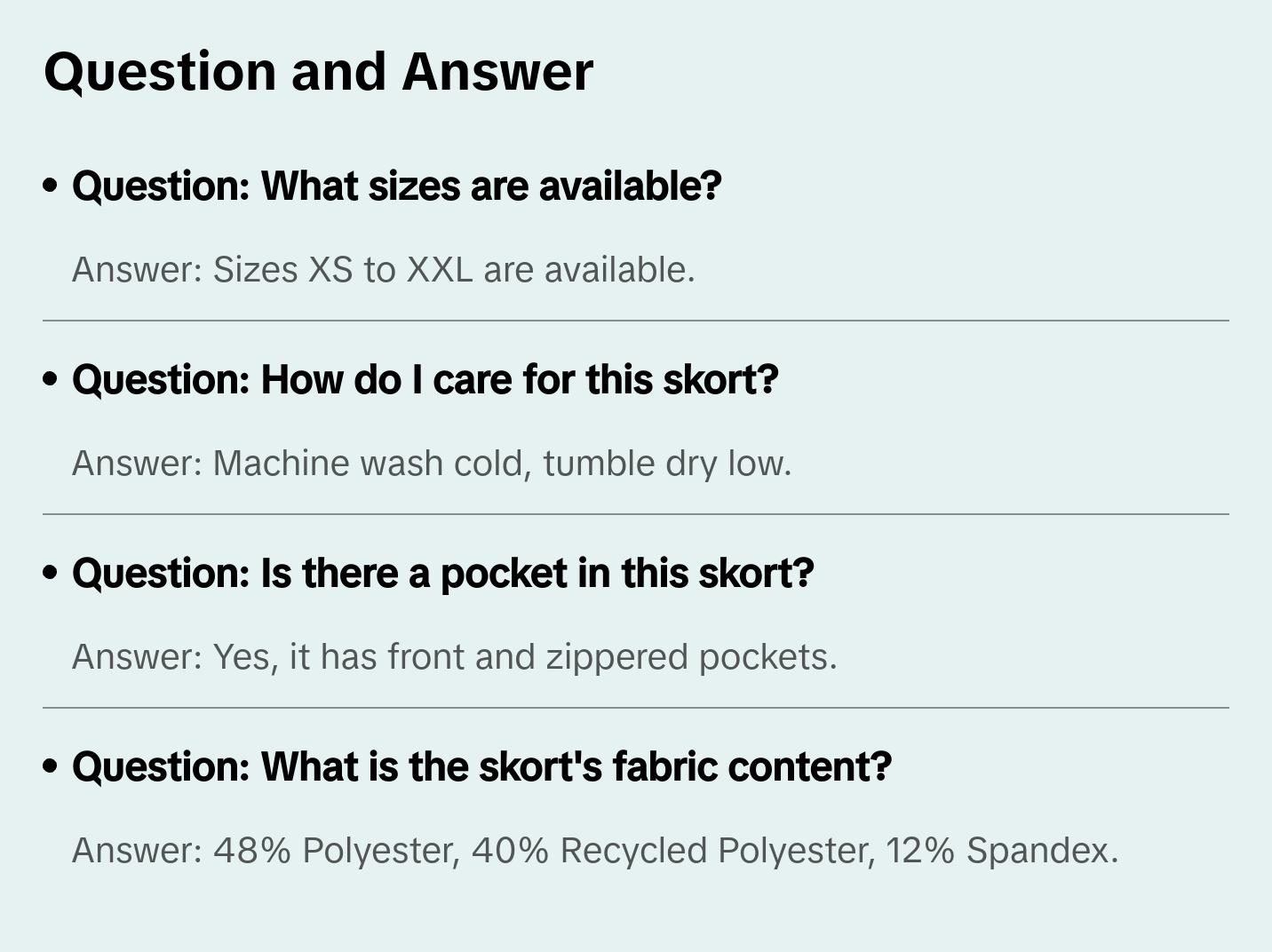 Orvis Ladies' Size XXL Skort, Grey Lightweight Short Skirt