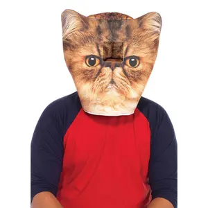 Foam angry cat mask O/S ORANGE - 2151