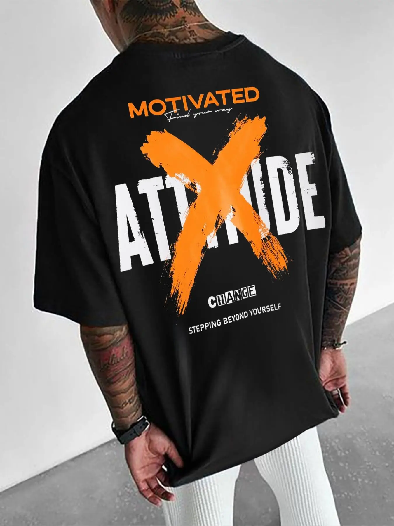 Men's Summer Clothes, Letter Graphic Print Round Neck Tee, Regular Fit Casual Fashion Short Sleeve T-shirt for Summer, Men's Top for Daily Wear