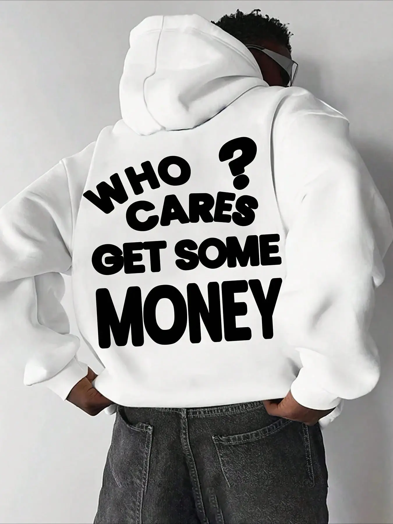 men's who cares get some money hoodie - TikTok Shop