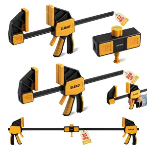 12-Inch Bar Clamp Set with Leveling Block Clamp, 3-Pack Quick-Release Wood Clamps/Spreader, One-Handed F Clamp350LBS Load Limit, Light Duty Woodworking Clamps for Table Wood Working