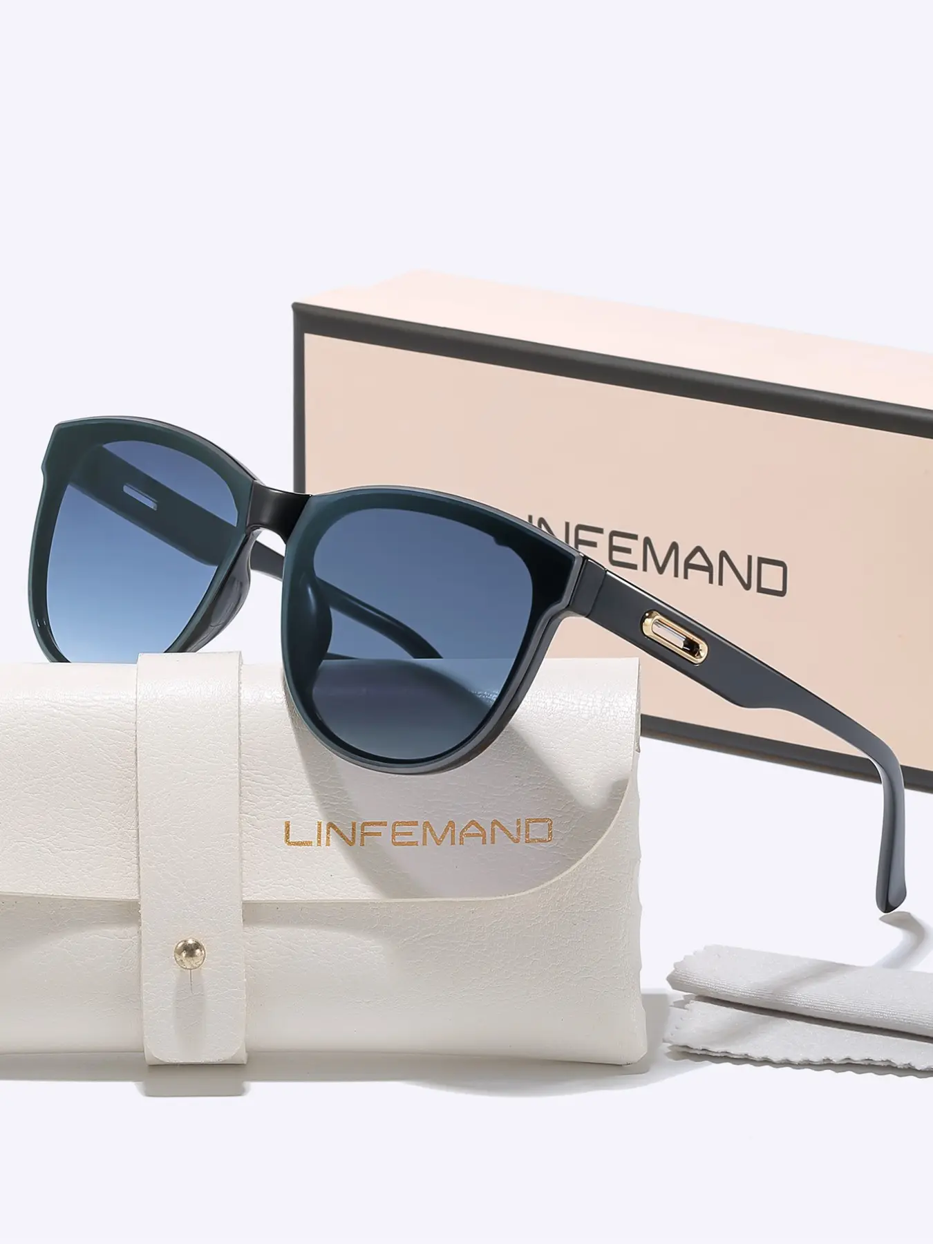 Metal Frame Oval Cat Eye Sunglasses with UV400 Protection iKeely Eyewear , 2026 New Oval Sunglasses - Retro Cat-Eye  main image 2