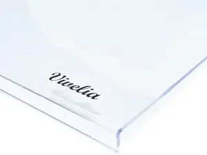Vivelia Acrylic Cutting Board for Kitchen Counter with 1" Lip Durable Easy to Clean 20"x16" Big Size Perfect for Countertops