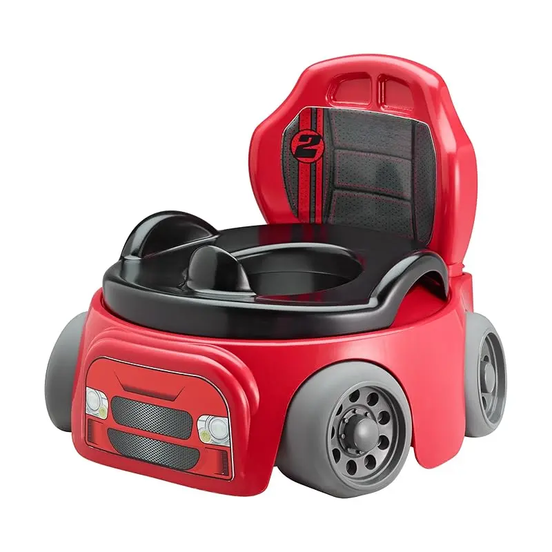 Training Wheels Racer Potty Training Toilet - Race Car Training Potty - Includes Detachable Toddler Toilet Seat and Kids Potty - Ages 18 Months and Up