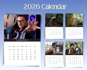 Pedro Pascal 2026 Wall Calendar, TV & Movie Star Collectible, Yearly Planner, Home Office Decor, Unique Gift for Fans, Celebrity Fan Gift