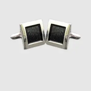 Modern Square Black Cufflinks