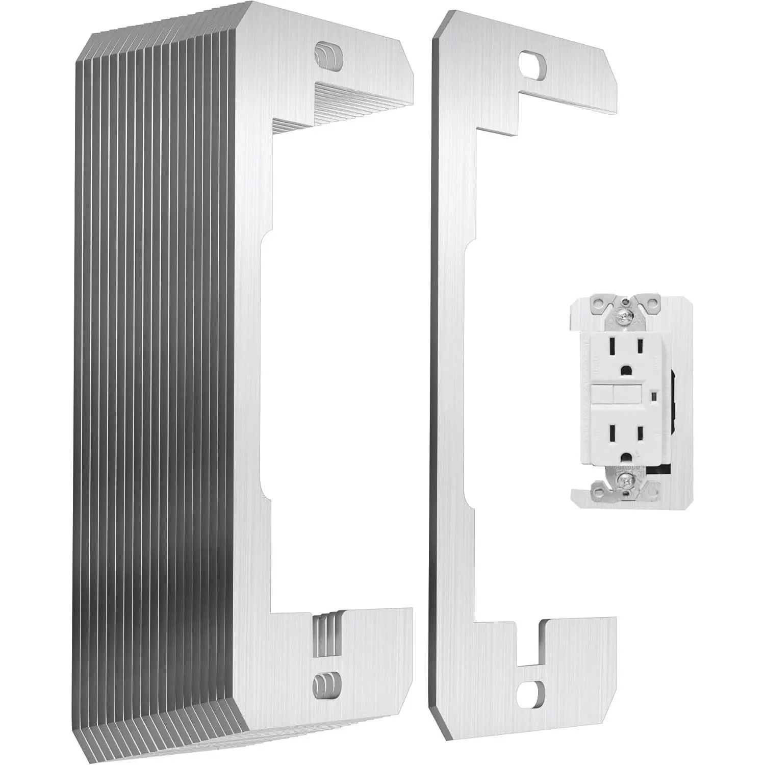 20-Count Galvanized Steel Wall Plate Spacers, Rust-Proof Shim Type Flush Fit Device Leveling Shims (4.24x2.28x0.047 inches), Durable Easy-to-Install for Wall Repair, Loose Outlet Fix in Living Rooms