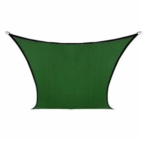 Gale Pacific USA  Coolaroo Coolhaven SHADE SAIL SQUARE 12' Heritage Green with Fixing Kit