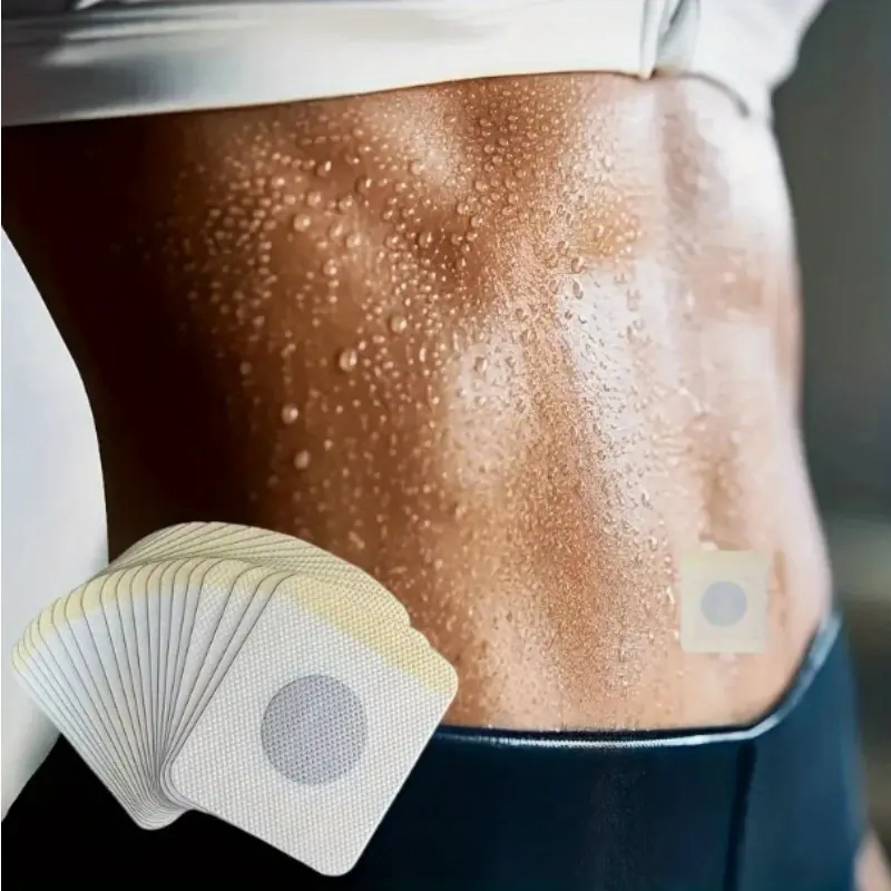 60-Piece Belly Bandage Set, Breathable Non-Electric Adhesive Finger Pressure Patch for Abdominal Support, Skin-Friendly Design