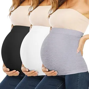Non-slip Silicone Belly Band with Pants Extenders/Seamless Pregnancy Belly Band Clothing Extender