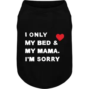 Stylish Cotton Dog Shirt with Print, Soft & Breathable, All-Season Comfort, Fits Most Breeds - Perfect Pet Apparel for Small, Medium, Large Dogs.Black&m