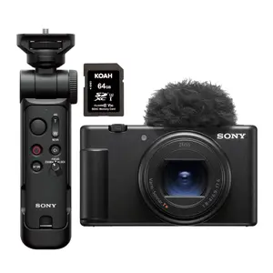 Sony ZV-1 II Vlog Camera for Content Creators and Vloggers (Black) with Wireless Shooting Grip