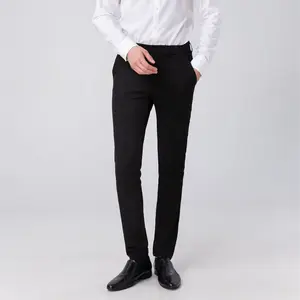 Plaid&Plain Men's Stretch Dress Pants Slim Fit Skinny Suit Pants 7101