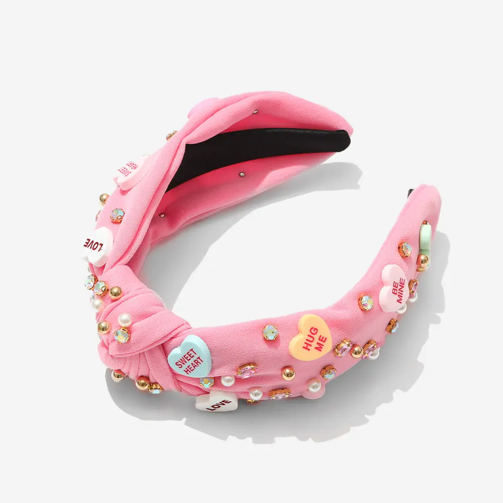 Valentines Headband | Light Pink Hearts