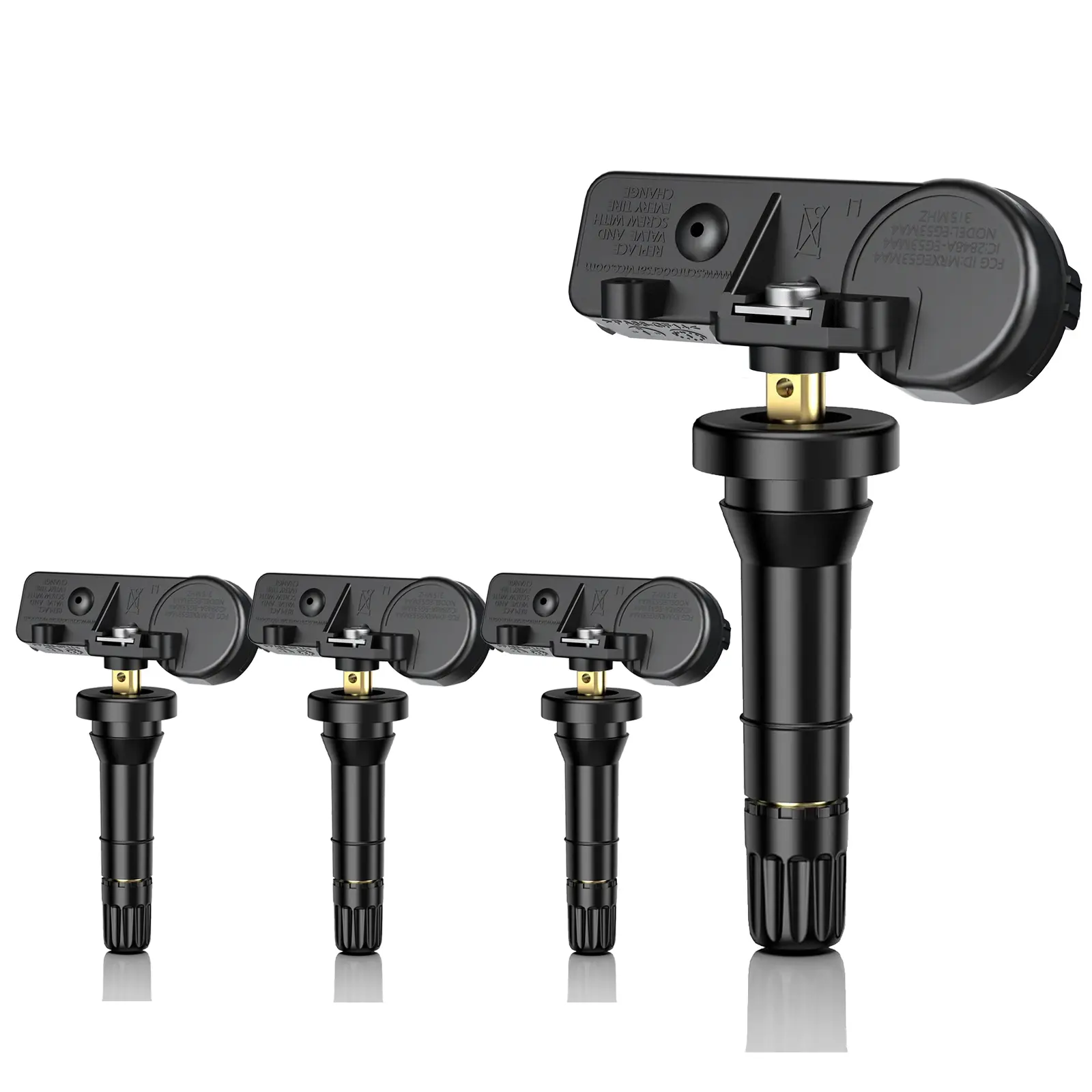 4PCS Pre-programmed TPMS Sensor- Compatible with Ford, Lincoln, Mazda, Mercury Models - Escape, F-150, Focus, Ranger, Mark LT, MKZ, Tribute, Mariner  - 315MHz Tire Pressure Monitoring Sensor 9L3Z1A189A